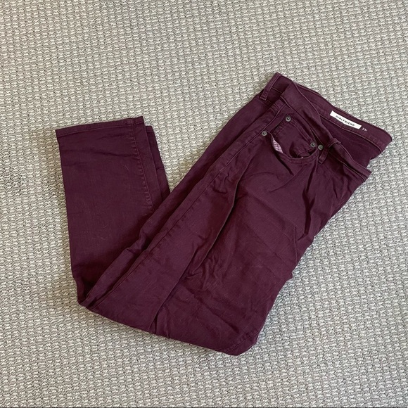 GAP Denim - Maroon Gap Girlfriend Jeans